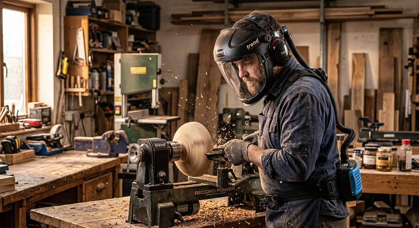 Trend AirShield Pro  –  Best for Woodturning and Dust