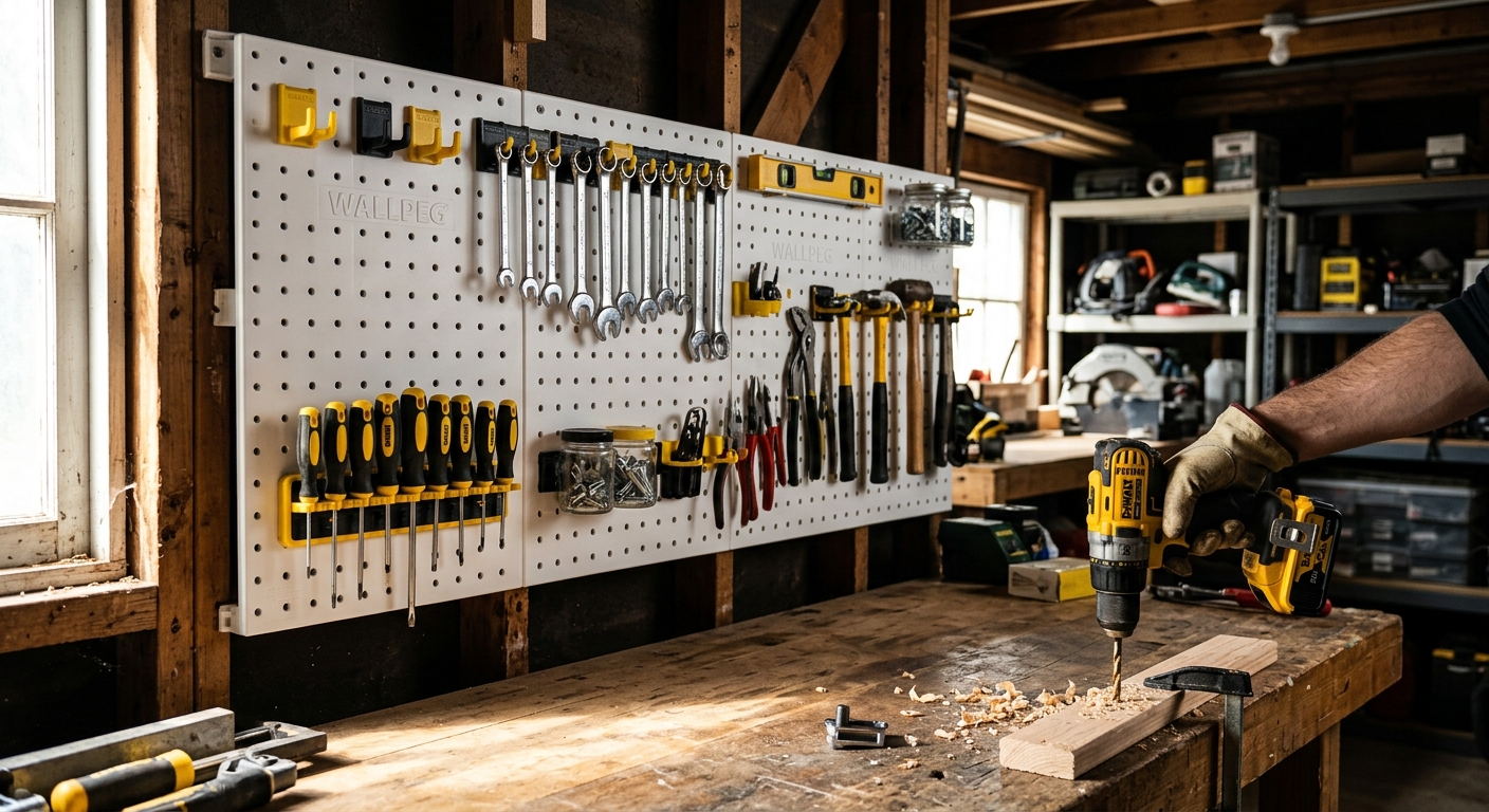 WallPeg Pegboard Panel System  –  Best Plastic Pegboard