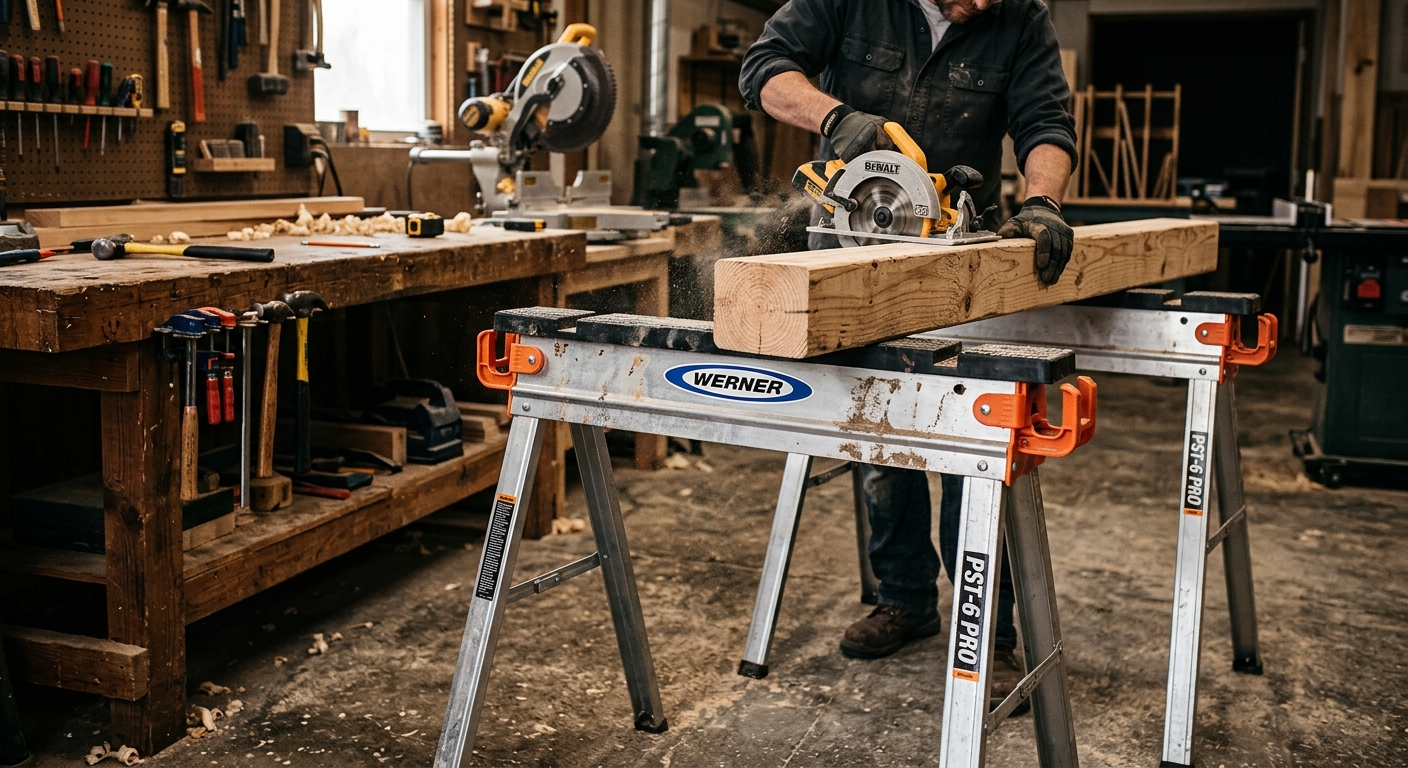 Werner PST-6 Pro Sawhorse  –  Best Traditional Sawhorse