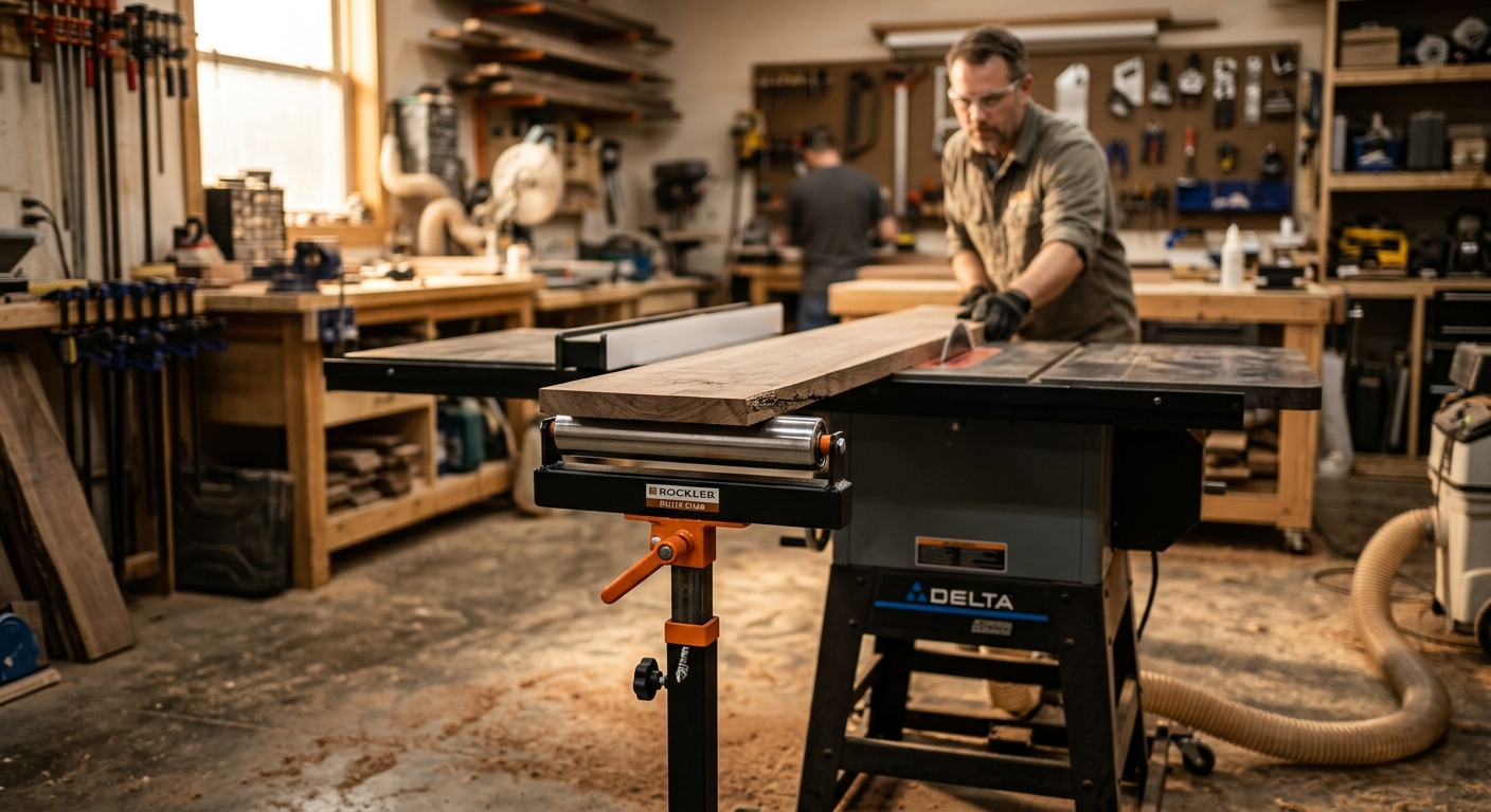 Rockler Roller Stand  –  Best Roller Outfeed Support