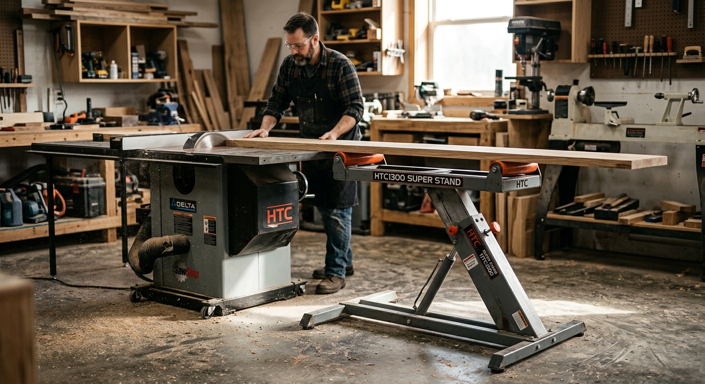 HTC Products HTC1300 Super Stand  –  Best for Table Saw Outfeed