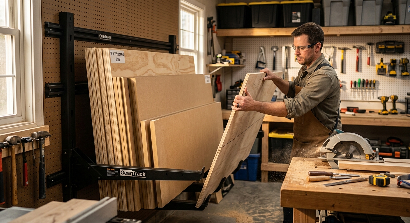 GearTrack Panel Storage  –  Best for Sheet Goods