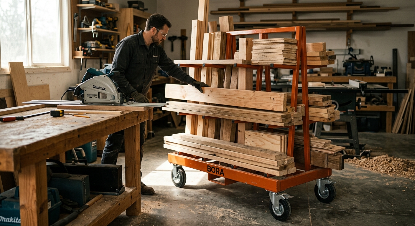 Bora PM-5006 Roller Cart  –  Best Mobile Lumber Cart