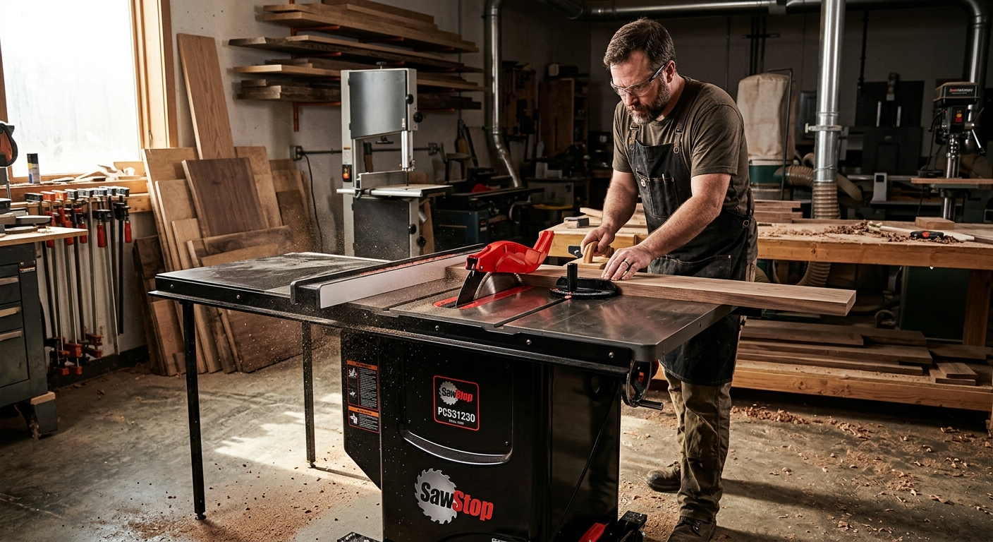 1. SawStop PCS31230  –  Best Professional Hybrid