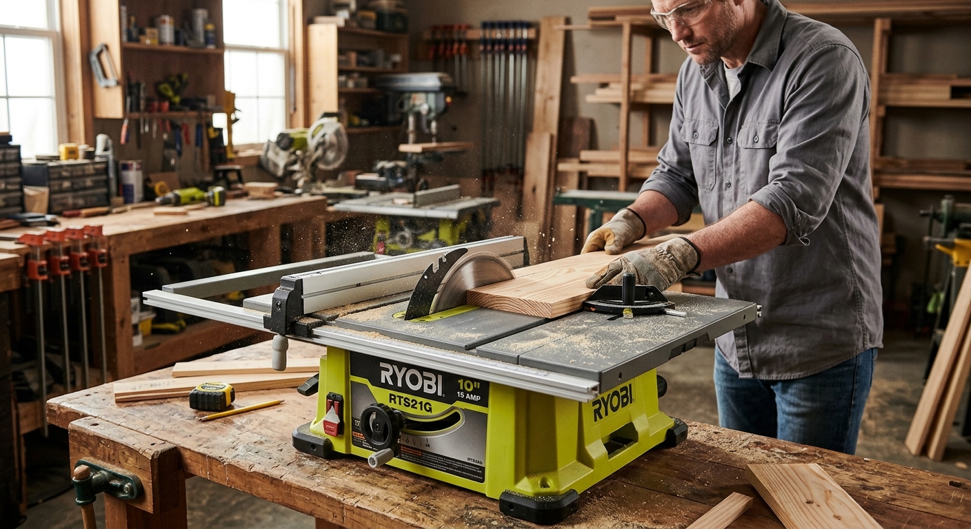 4. RYOBI RTS21G  –  Best Budget Table Saw