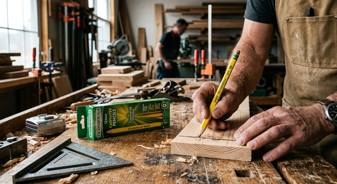 1. Dixon Ticonderoga Carpenter Pencils (12-Pack)