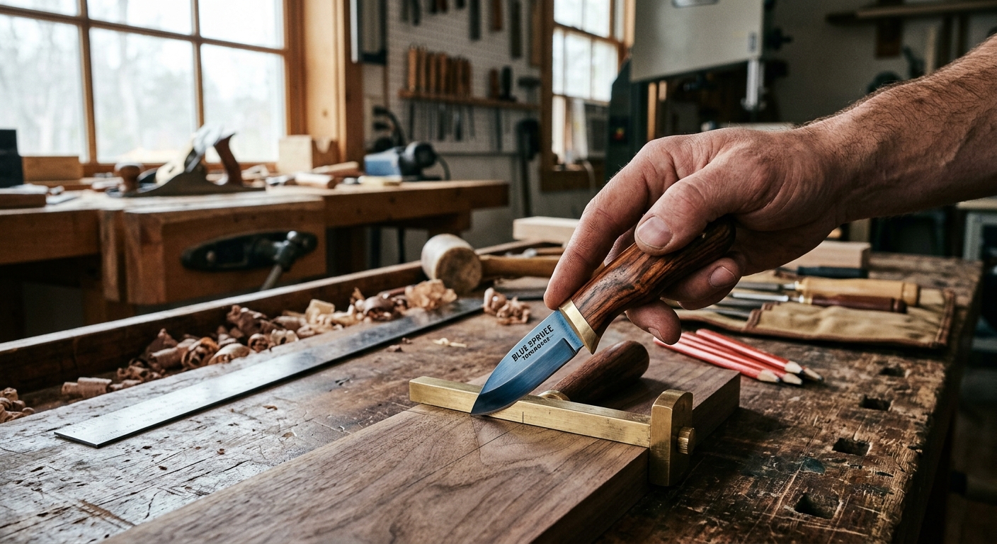3. Blue Spruce Marking Knife