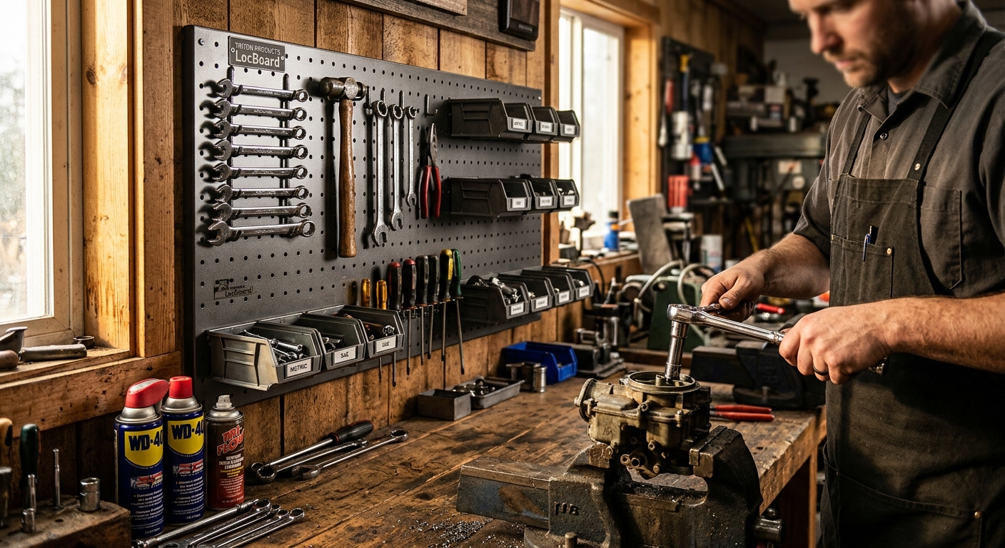 2. Triton Products LocBoard Steel Pegboard