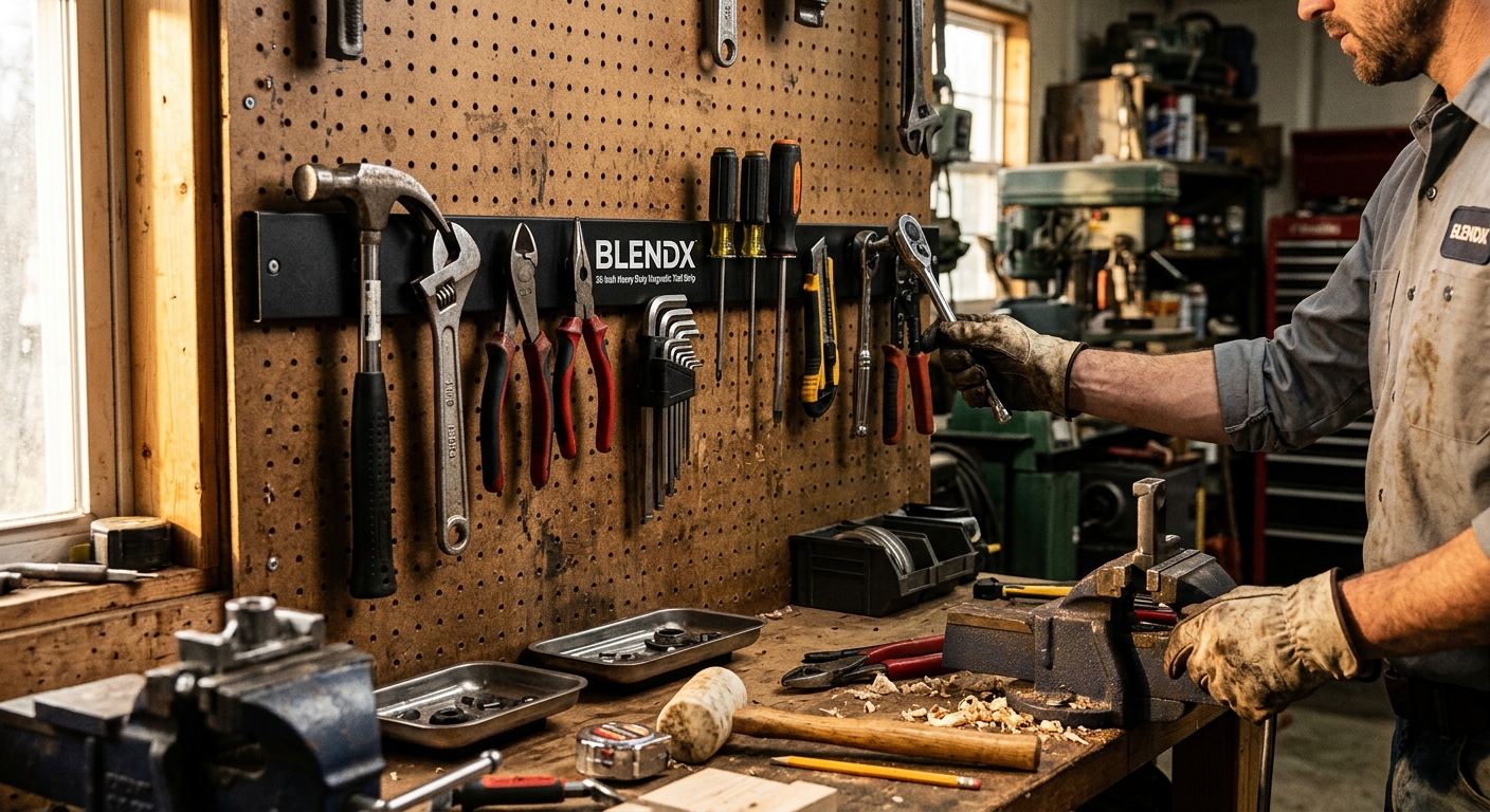 5. BLENDX 36-Inch Heavy-Duty Magnetic Tool Strip