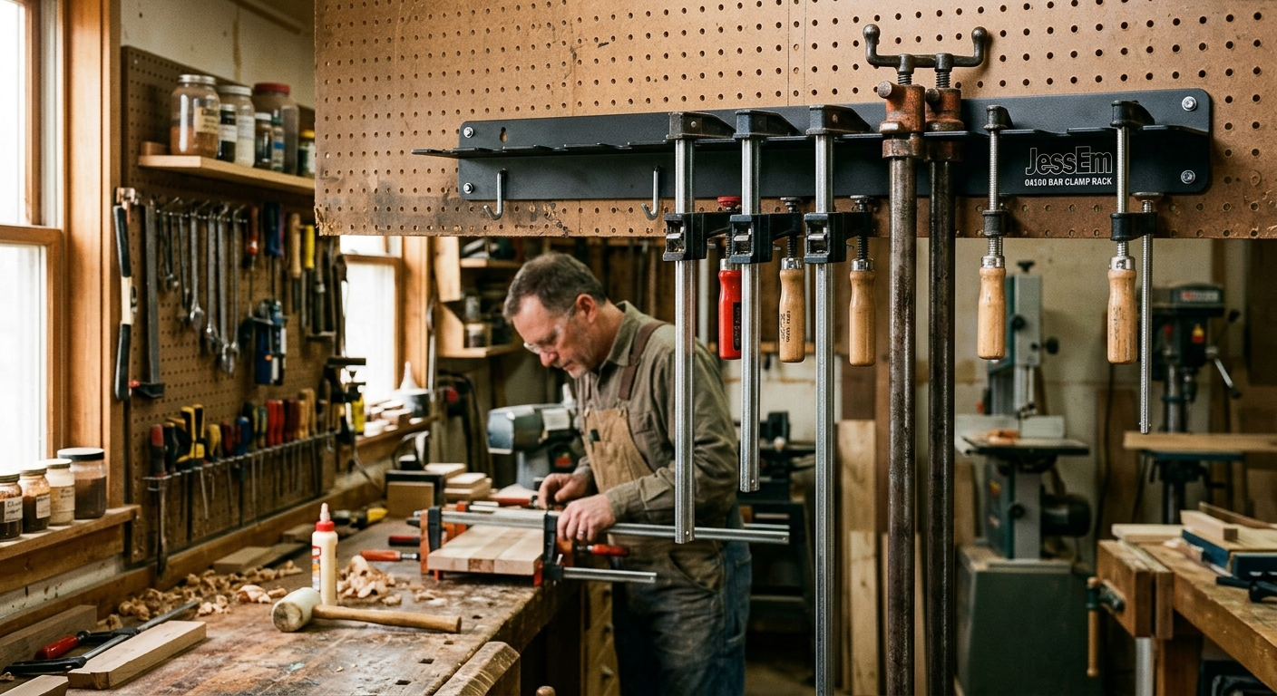 4. DIY Shop-Built Clamp Rack