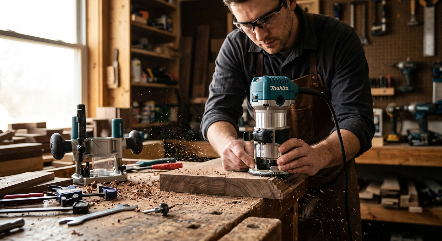 3. Makita RT0701CX7  –  Best Trim Router Kit