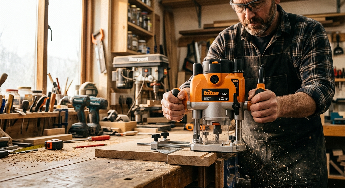 4. Triton TRA001  –  Best Full-Size Plunge Router