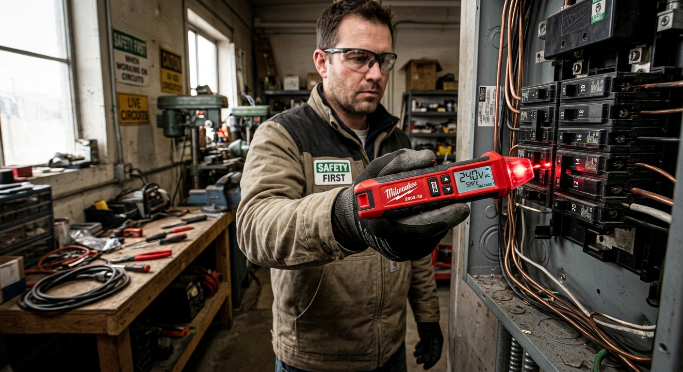 3. Milwaukee 2202-20 Laser Temperature and Non-Contact Voltage Tester