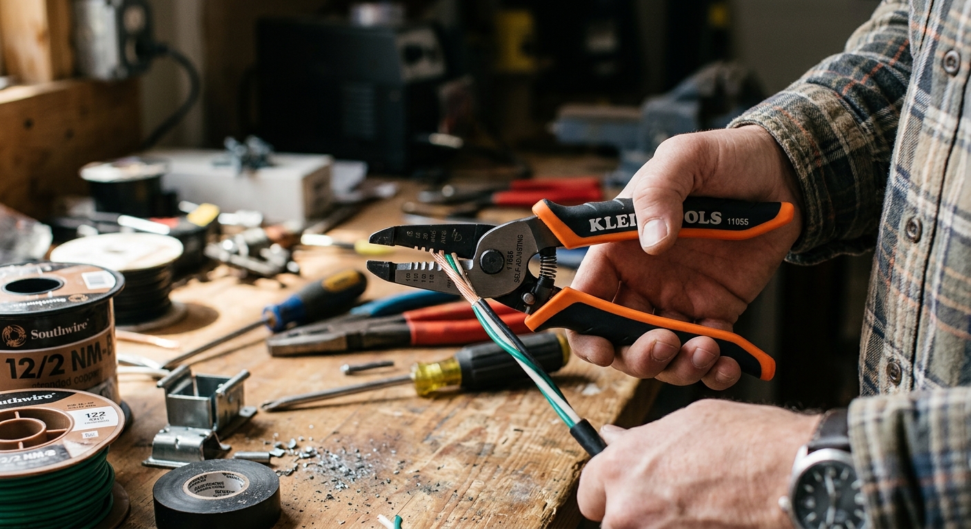 1. Klein Tools 11055 Self-Adjusting Wire Stripper (10-20 AWG)