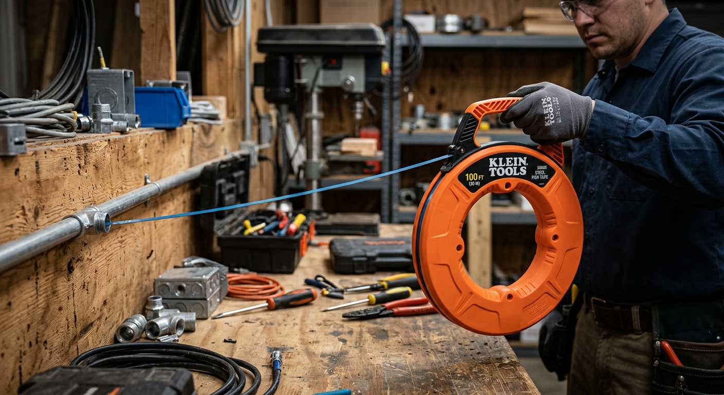 1. Klein Tools 56005 100-Foot Steel Fish Tape