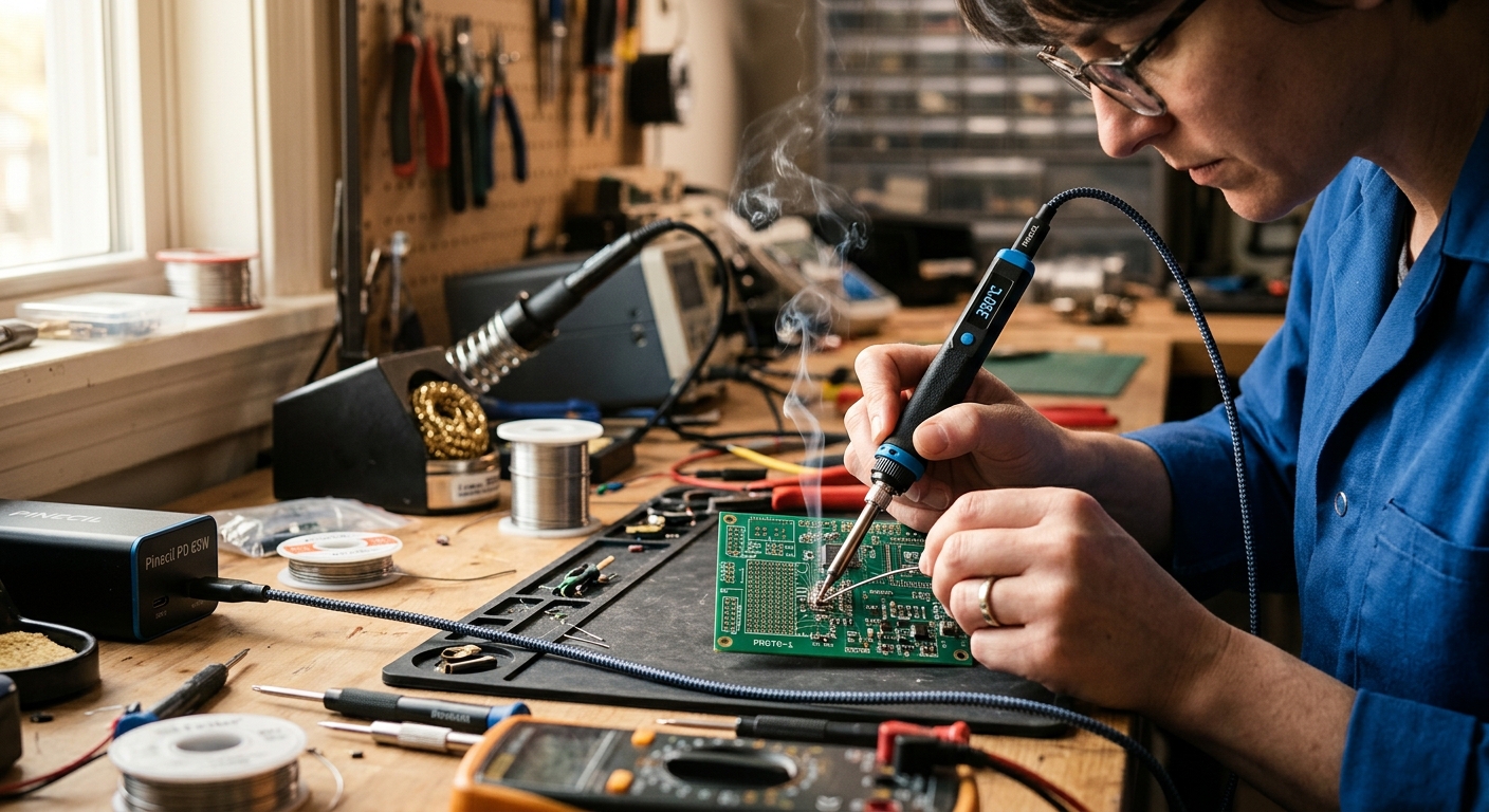 3. PINECIL Smart Mini Portable Soldering Iron (USB-C/DC Powered)