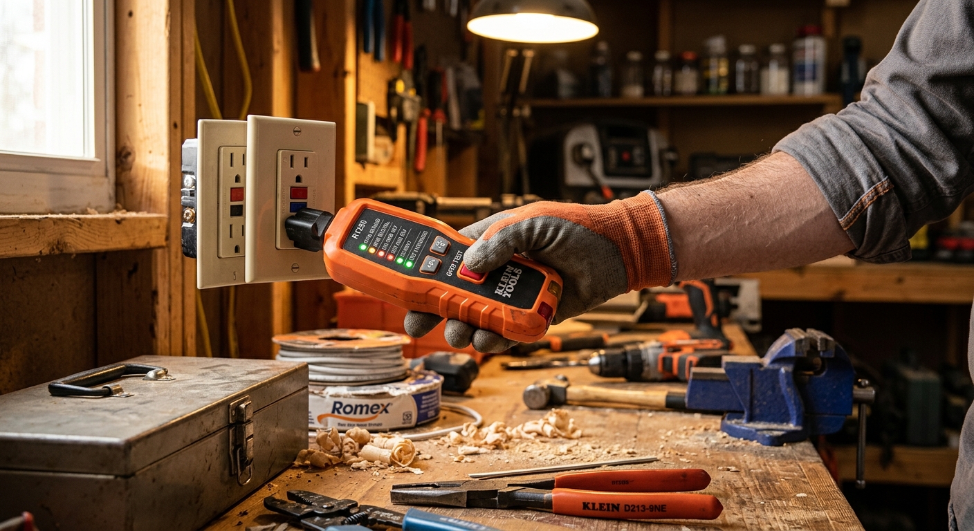 1. Klein Tools RT250 GFCI Outlet Tester