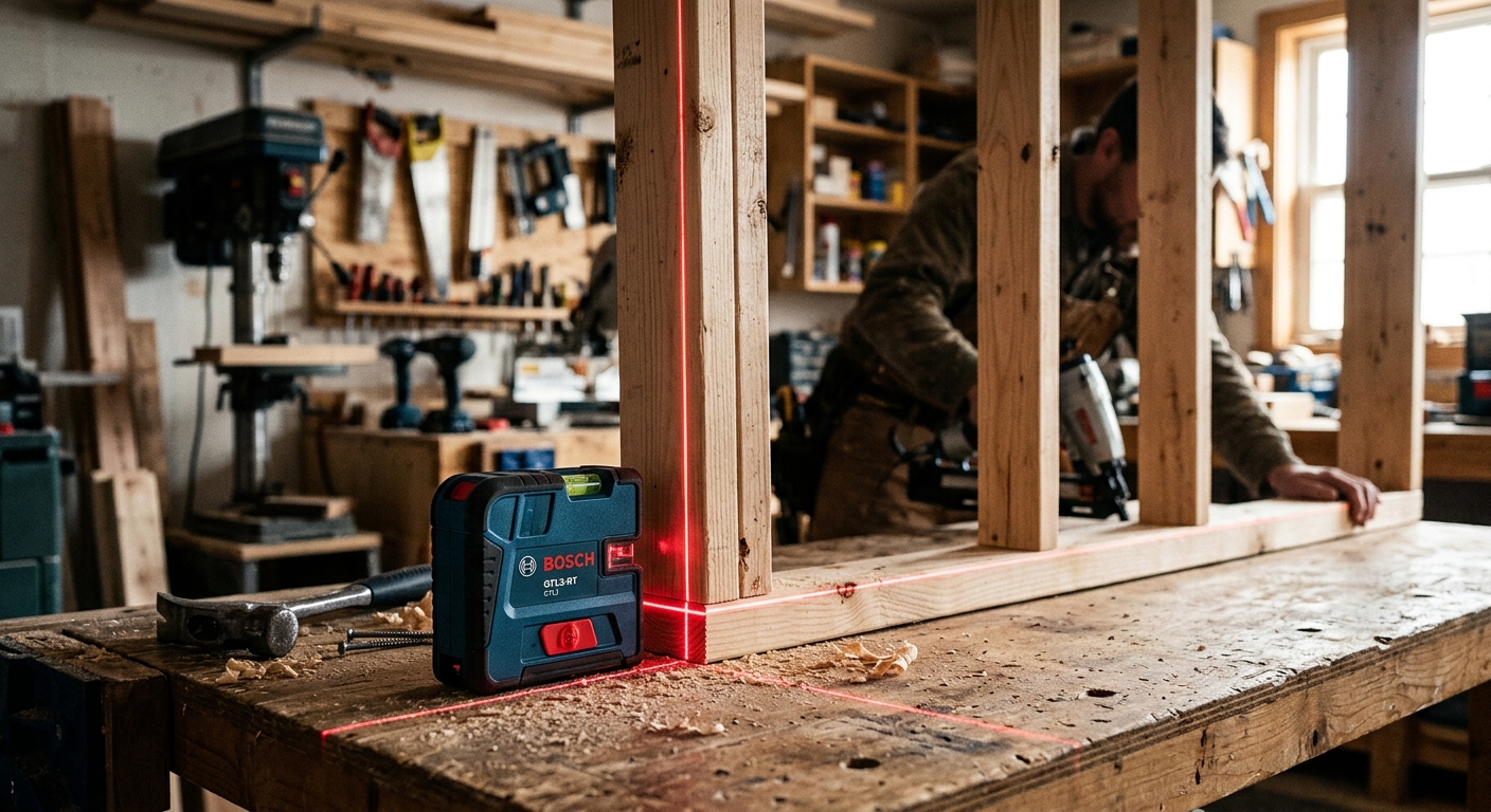 3. Bosch GTL3-RT Laser Square and Plumb