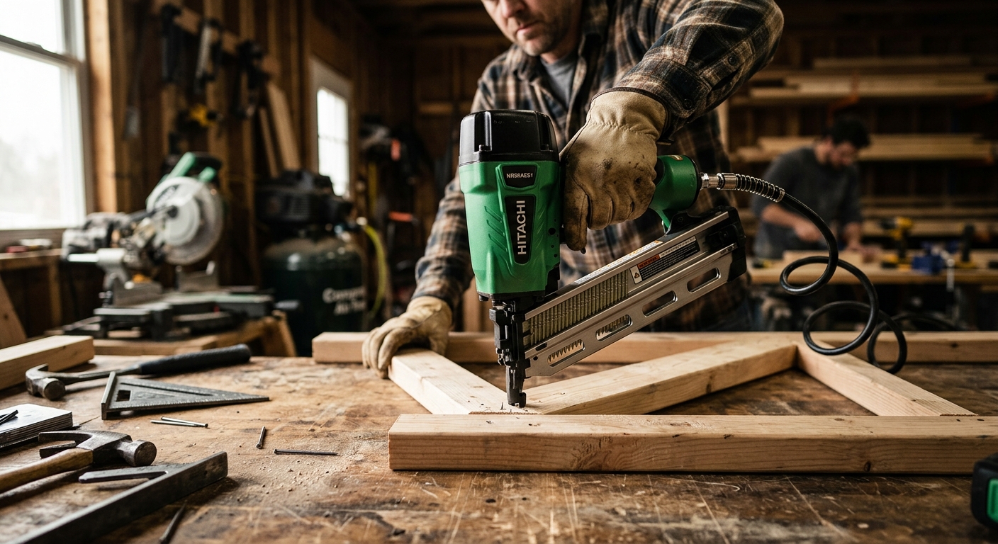 4. Hitachi NR90AES1  –  Best Pneumatic Framing Nailer