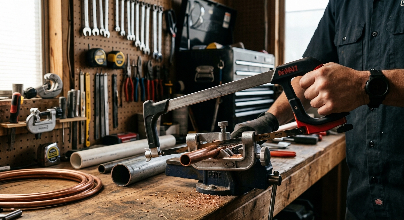 Hacksaw with Tube Cutting Guide
