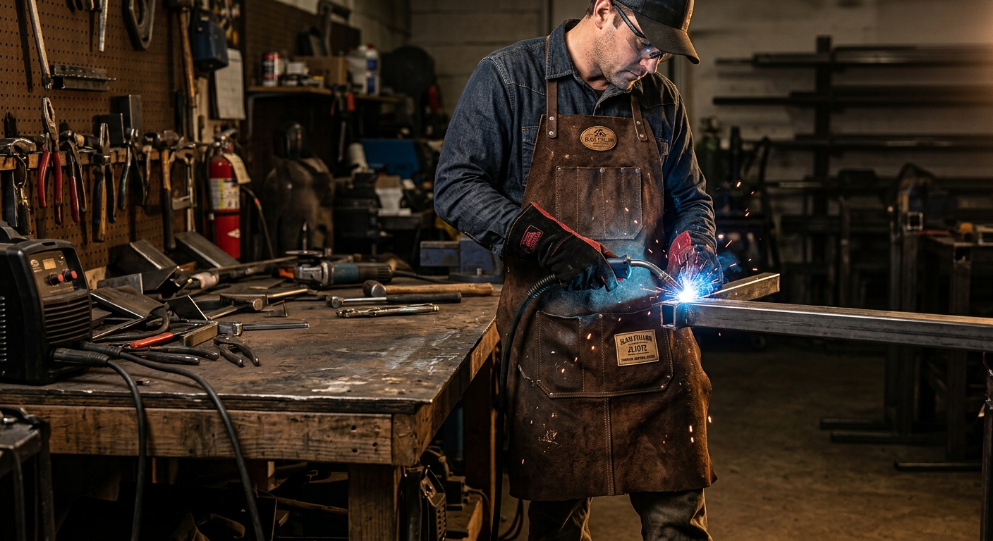 5. Black Stallion JL1012 Leather Welding Apron