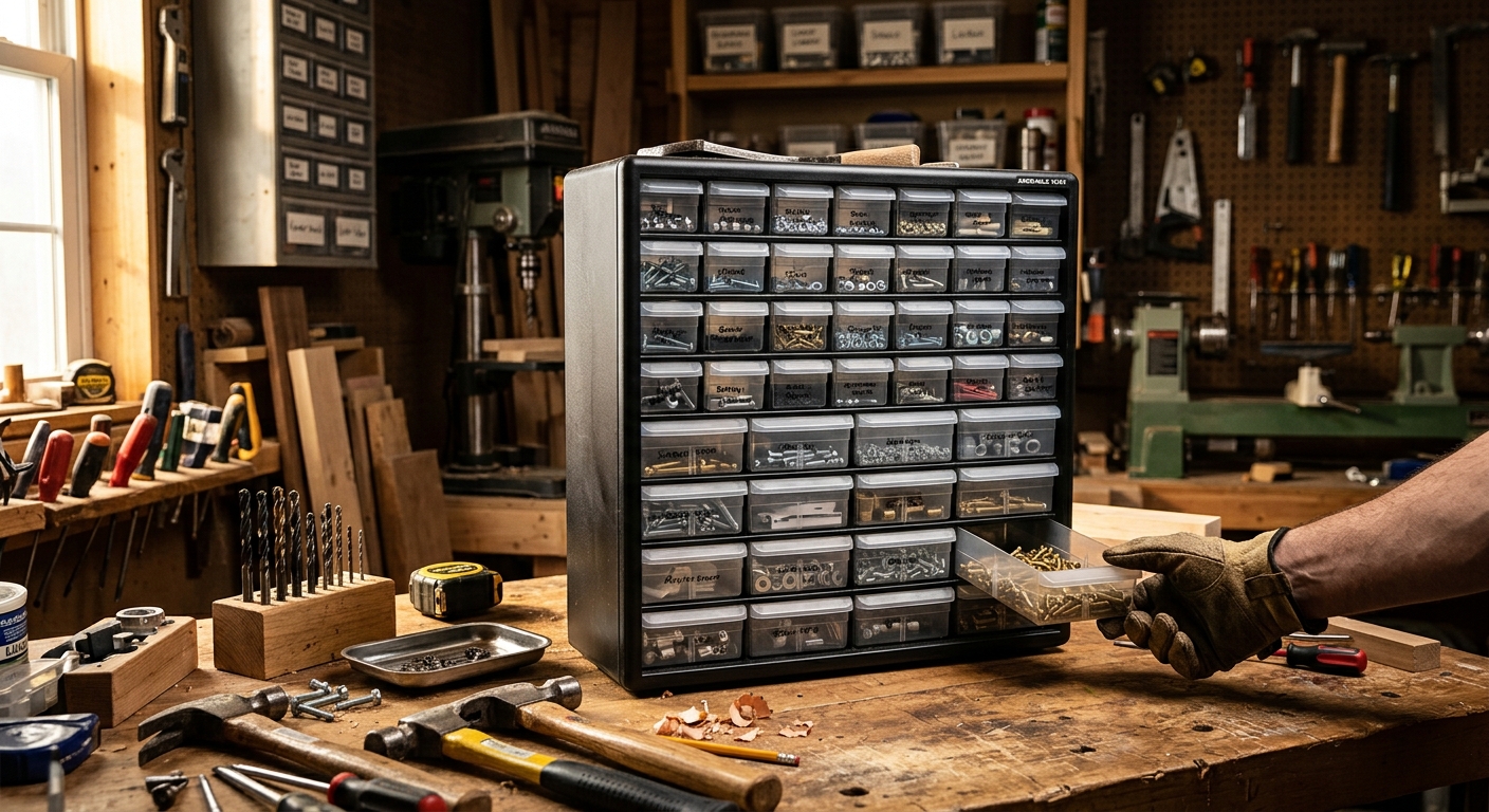 2. Akro-Mils 10164 64-Drawer Cabinet