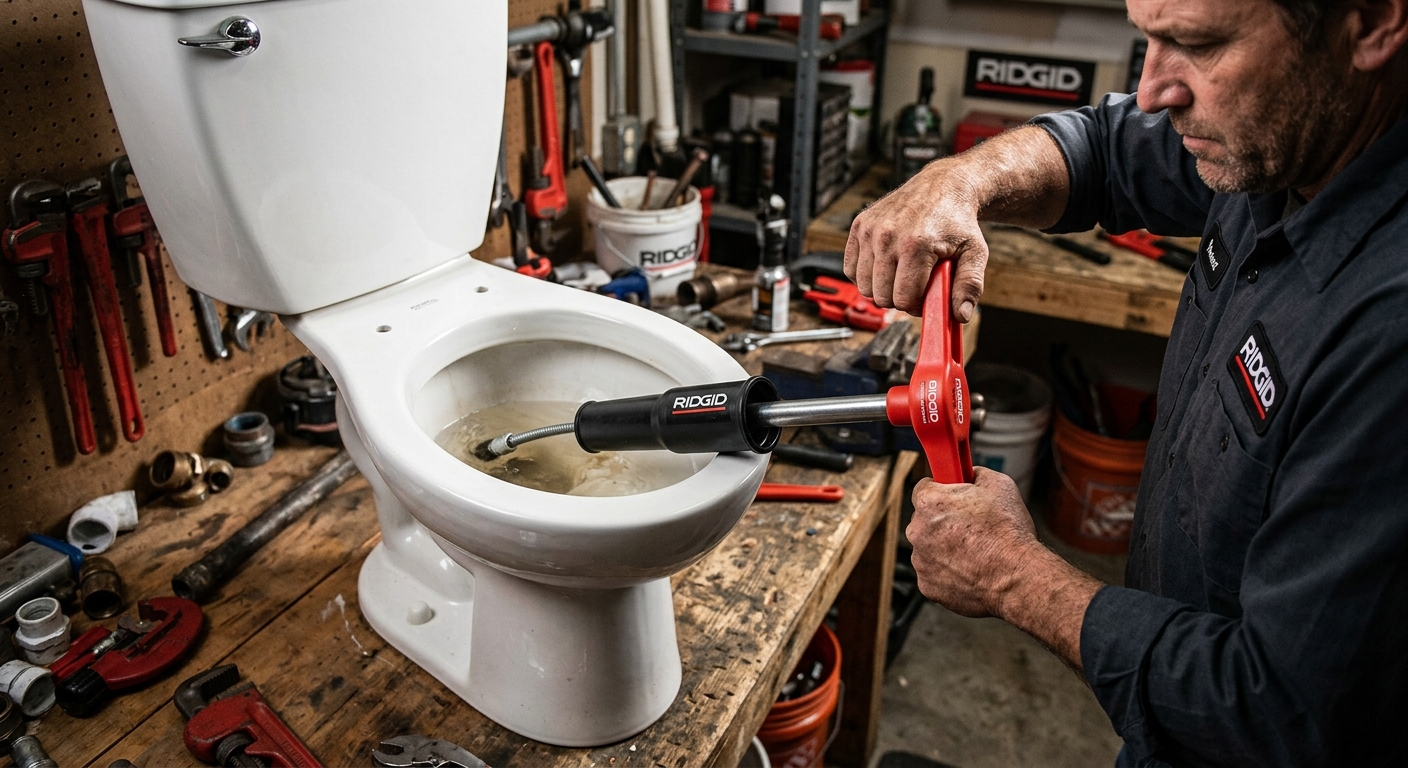 2. Ridgid 56593 Toilet Plunger