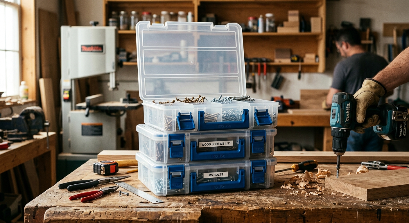 1. IRIS USA Stack and Pull Storage Boxes