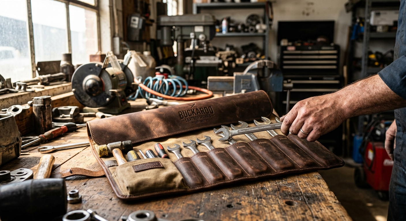 2. Buckaroo Leather Tool Roll