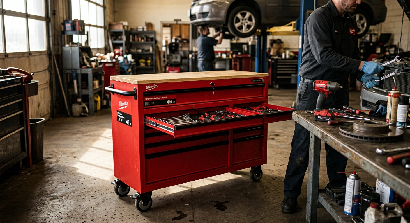 2. Milwaukee 48-22-8510 46-inch Rolling Tool Cabinet