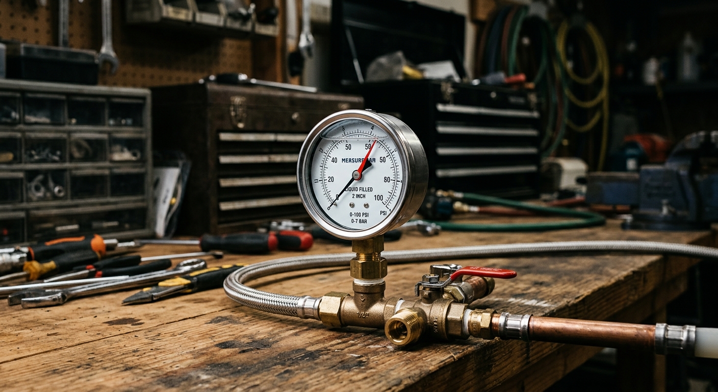 2. Measureman 2-inch Liquid-Filled Pressure Gauge
