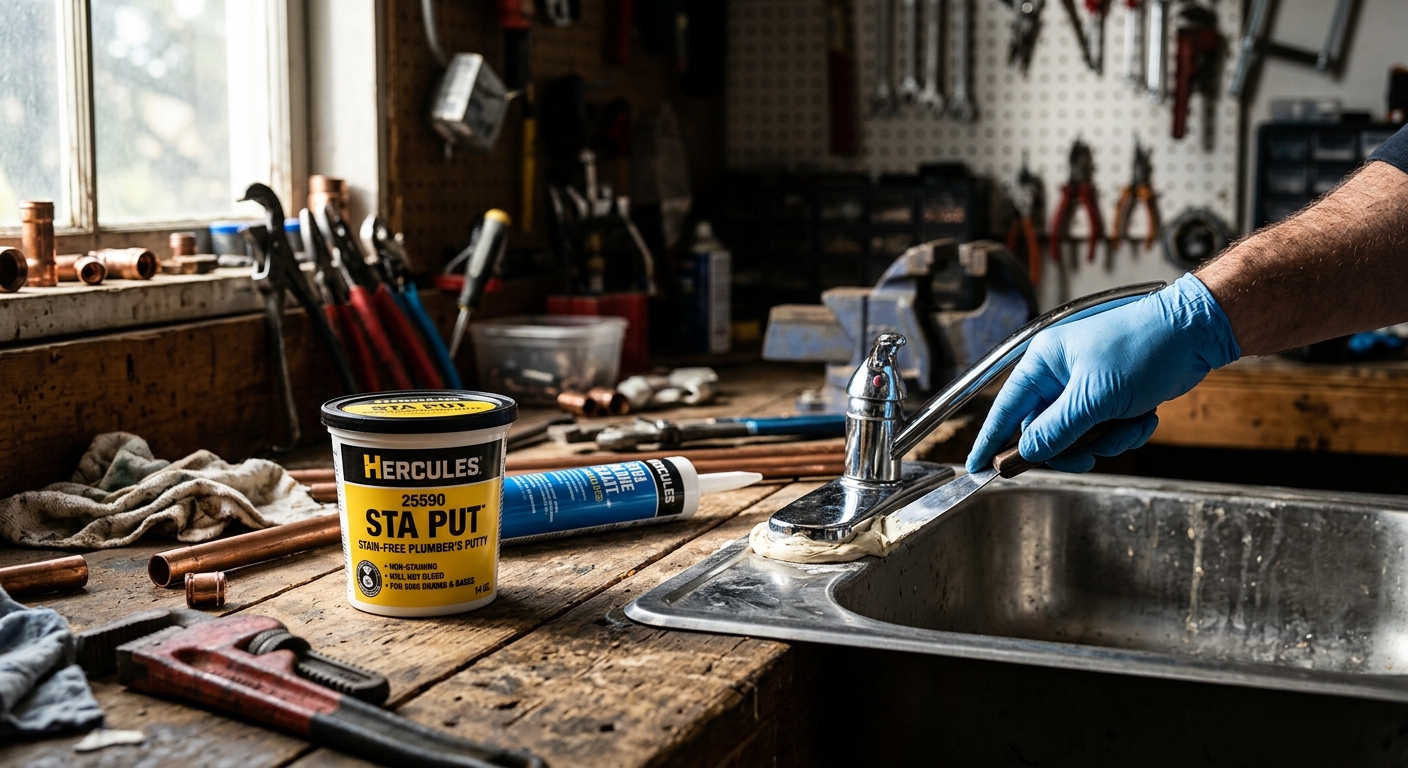 3. Hercules 25590 Sta Put Stain-Free Putty