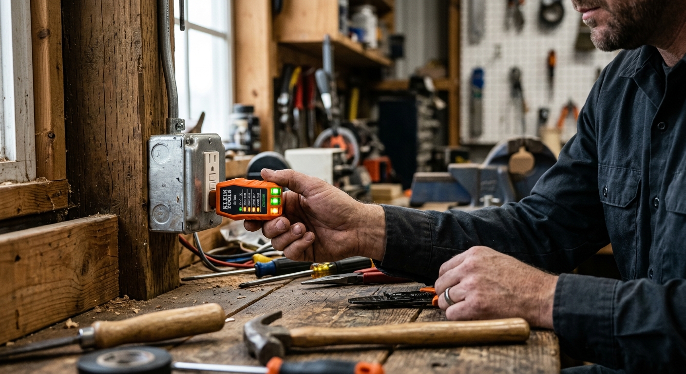 1. Klein Tools RT105 GFCI Receptacle Tester