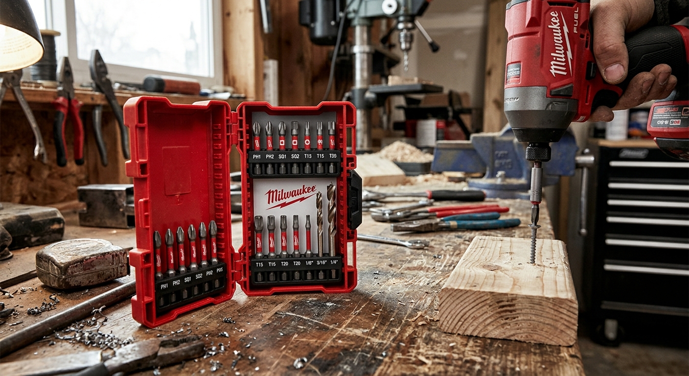 3. Milwaukee 48-89-1560 15-Piece Bit Set in Indexed Case