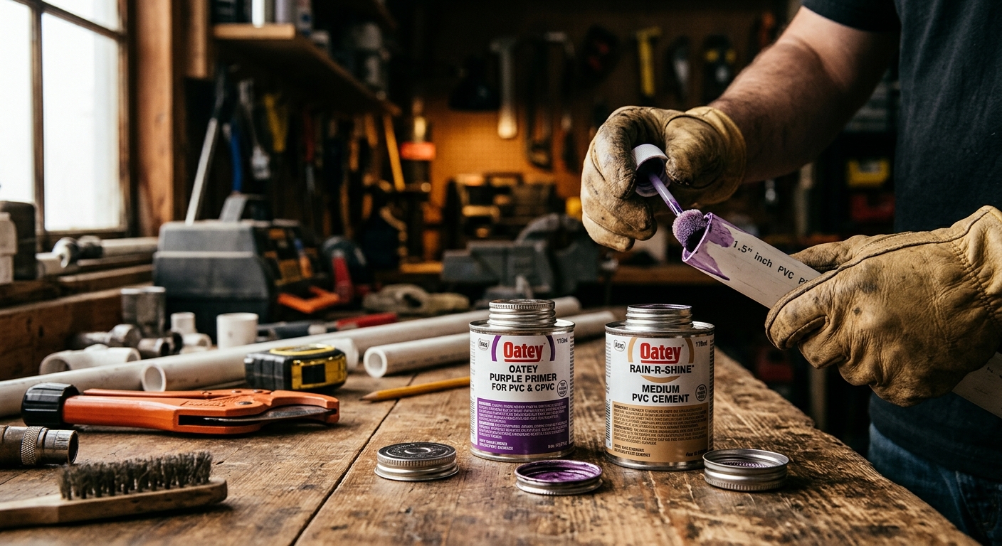 Oatey 30259 PVC Cement and Purple Primer Combo