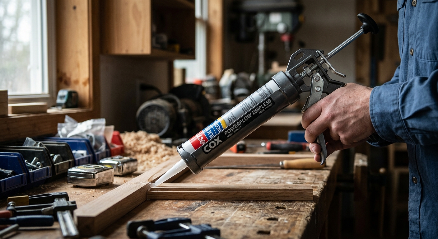 2. Cox Powerflow Dripless Caulk Gun