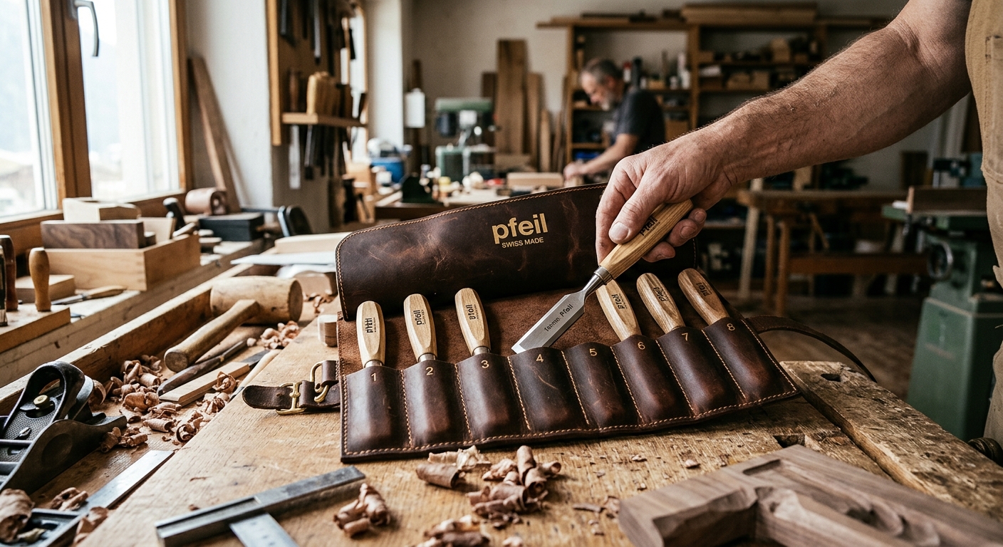 2. Pfeil Swiss Made Leather Chisel Roll