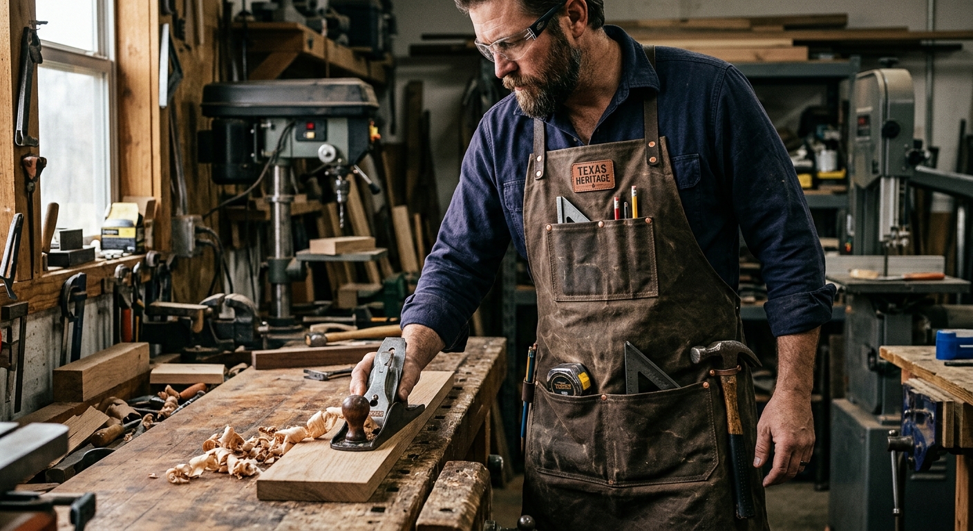 2. Texas Heritage Waxed Canvas Tool Apron