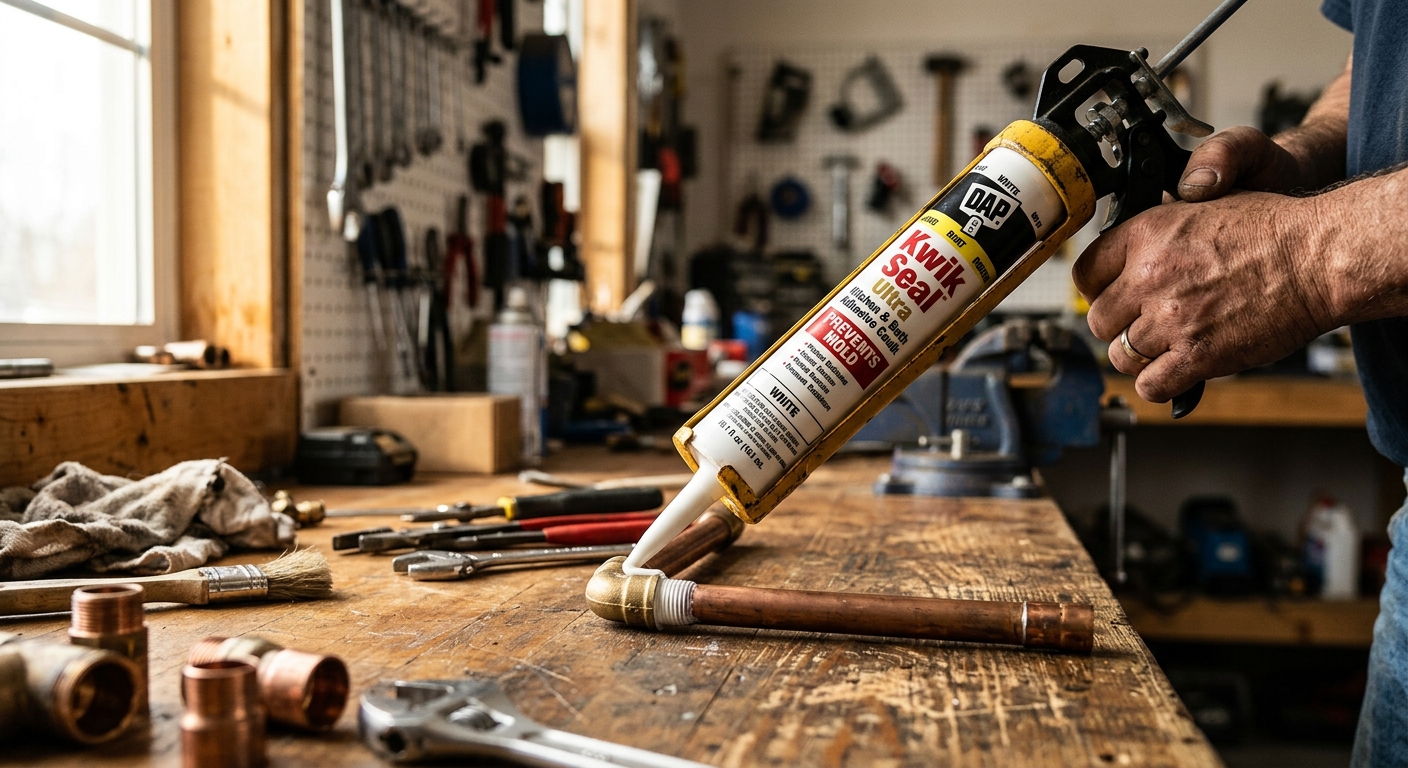 DAP 18152 Kwik Seal Plus Kitchen and Bath Adhesive Caulk