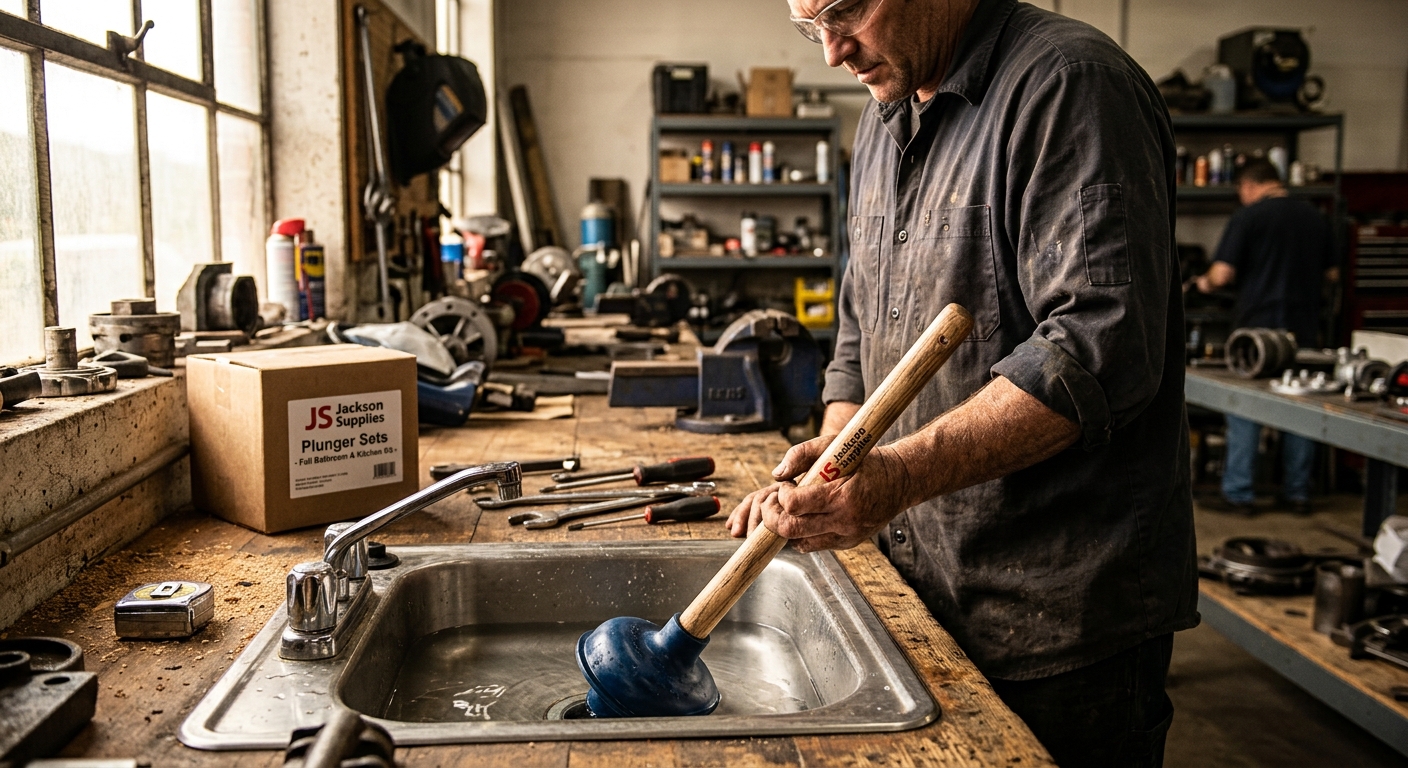 JS Jackson Supplies Professional Toilet Plunger