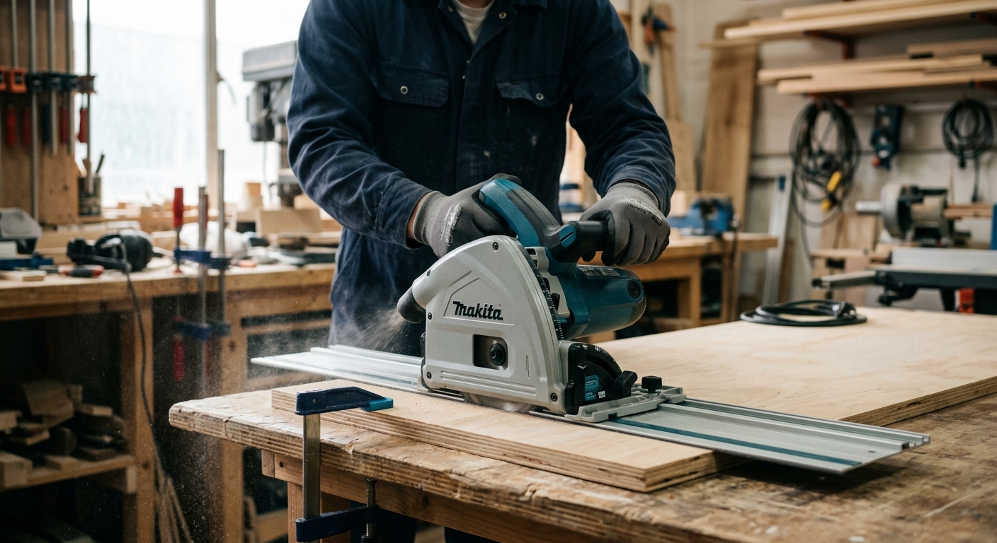 2. Makita SP6000J1  –  Best Value Professional Track Saw
