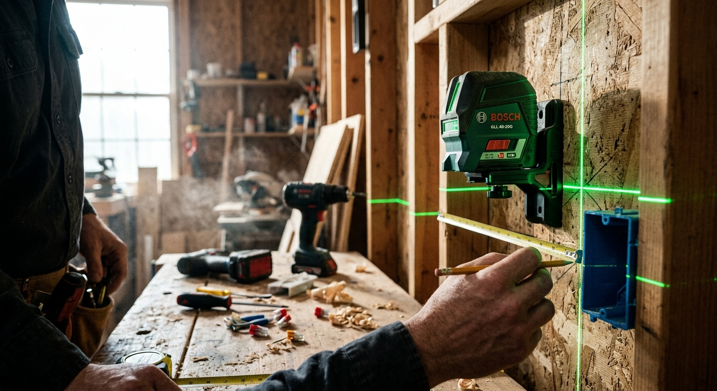 Bosch GLL 40-20G Green-Beam Cross-Line Laser Level