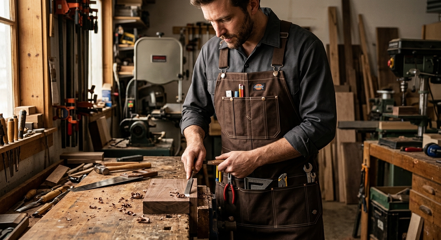 Dickies Bib Apron with Pockets