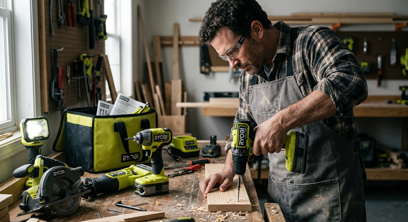 3. RYOBI PCK300K2 ONE+ HP 5-Tool Kit  –  Best Budget Combo Kit