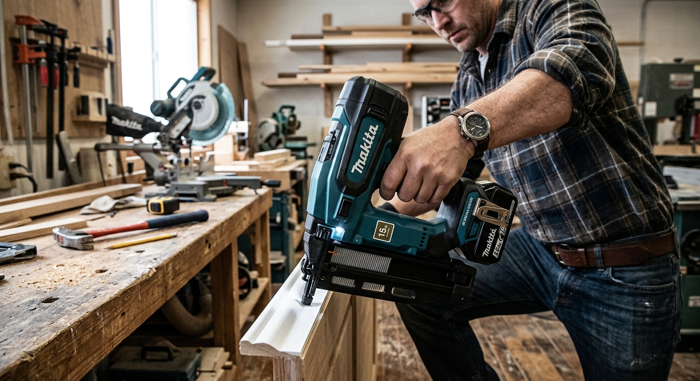 3. Makita XNF01Z  –  Best Cordless 15-Gauge