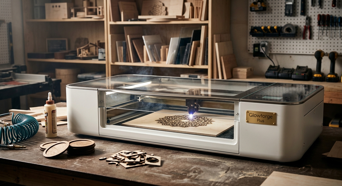 3. Glowforge Plus  –  Best Enclosed CO2 Machine