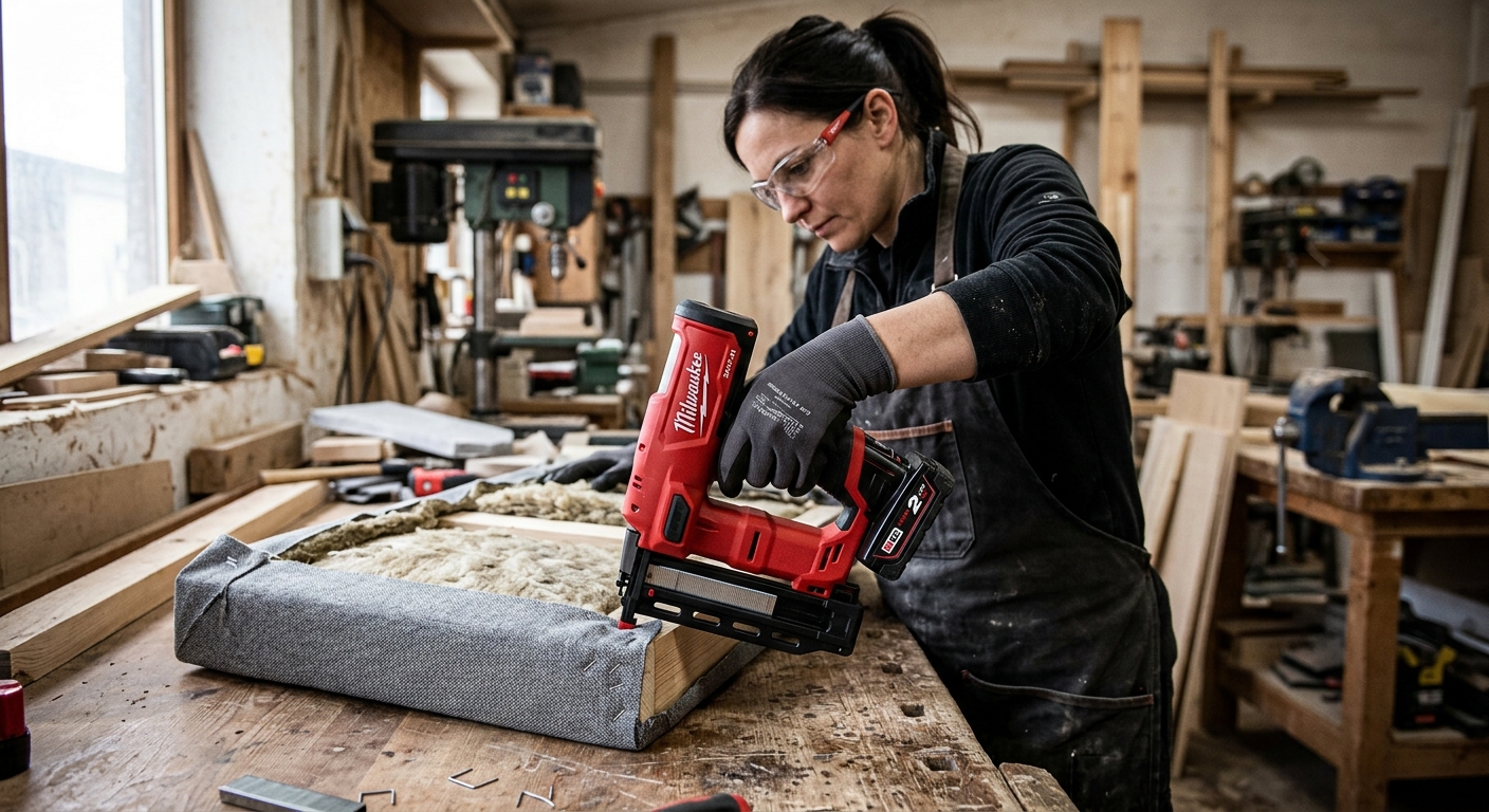 1. Milwaukee M12 2447-21  –  Best Cordless Stapler