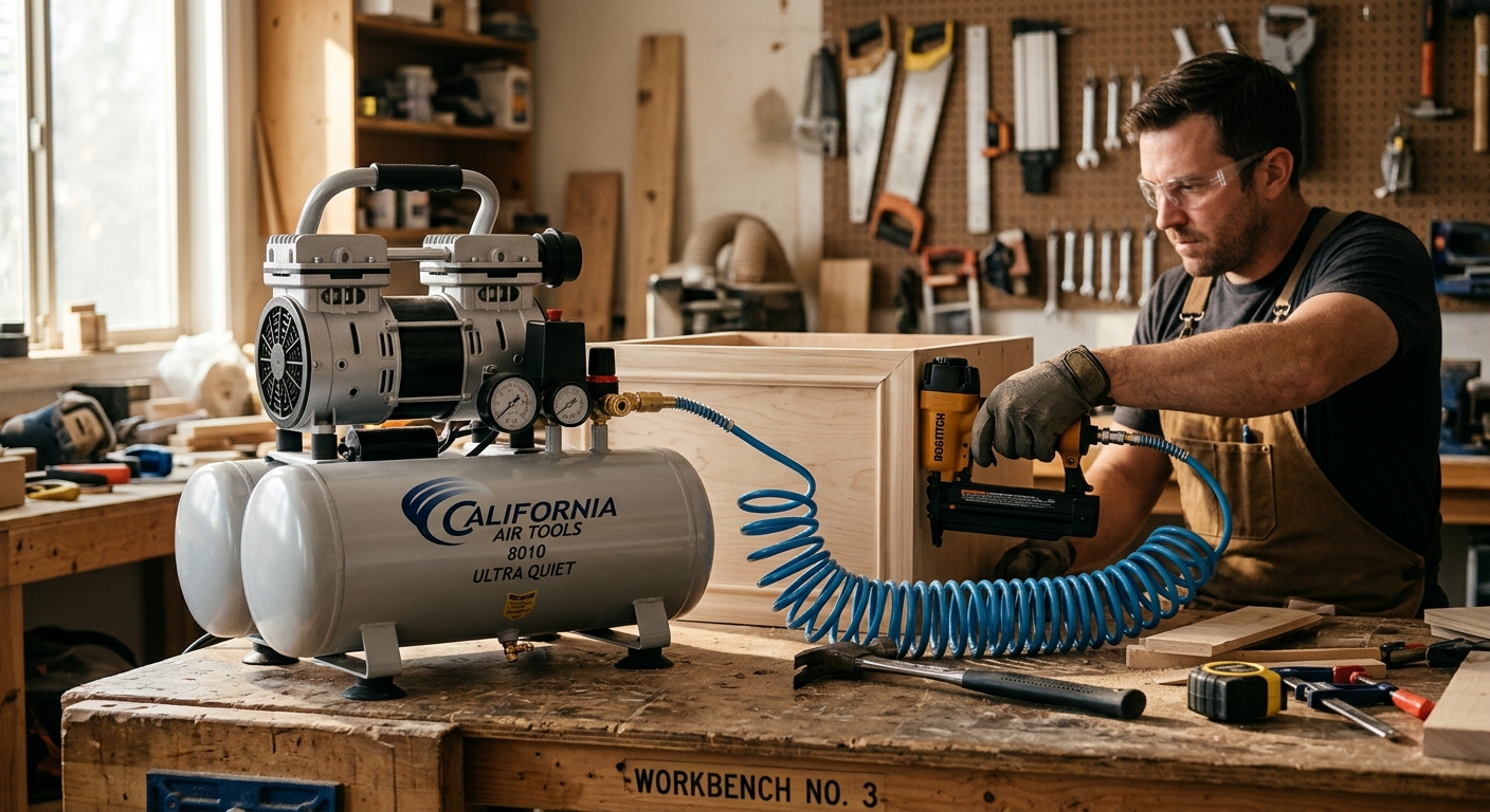 2. California Air Tools 8010  –  Quietest Option