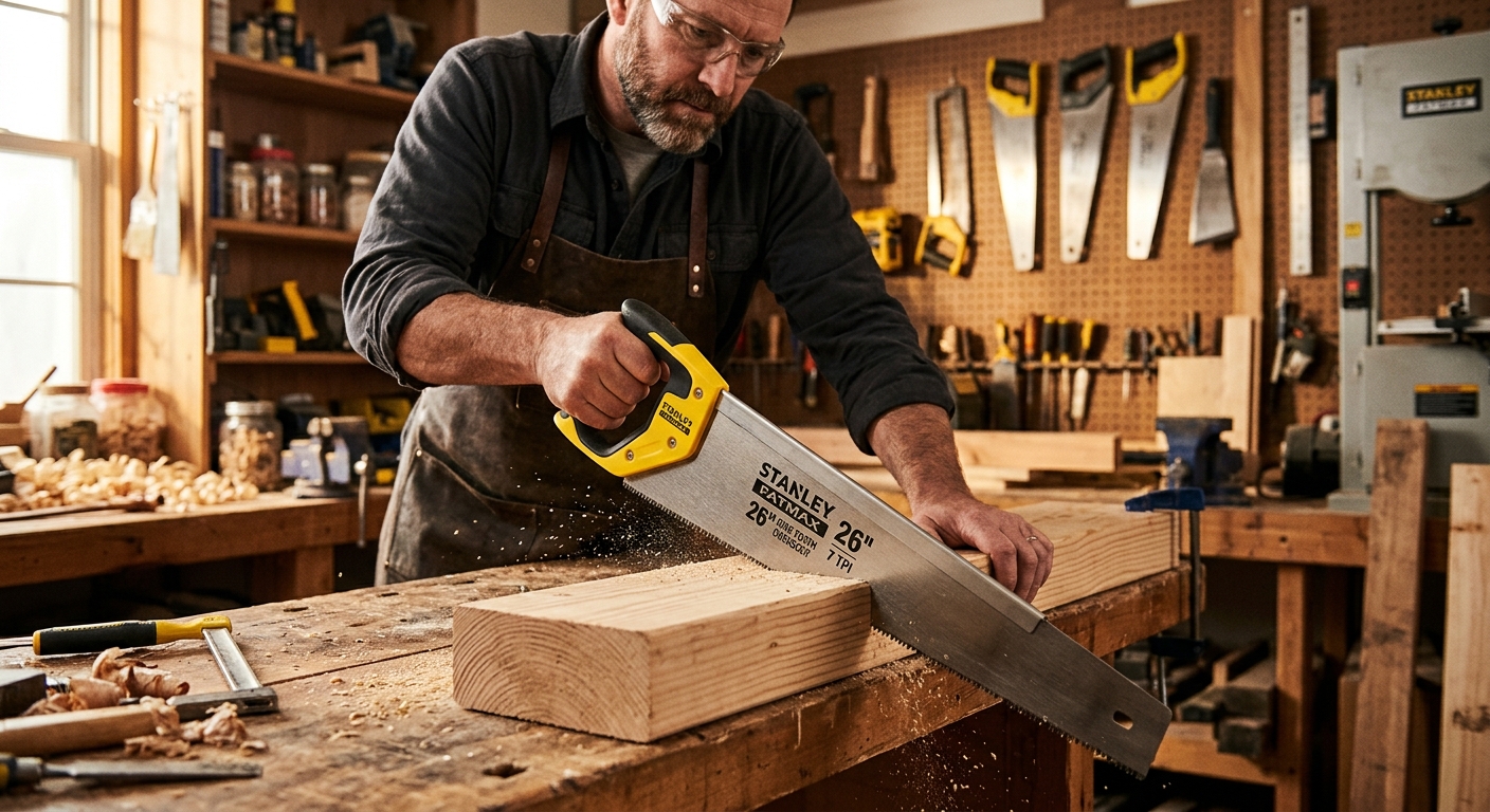 1. Stanley FatMax 26-Inch  –  Best General Crosscut Saw