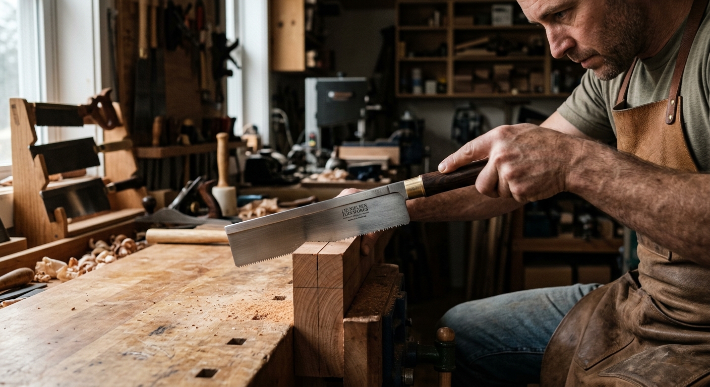 5. Lie-Nielsen Japanese Pull Saw  –  Best Premium Option